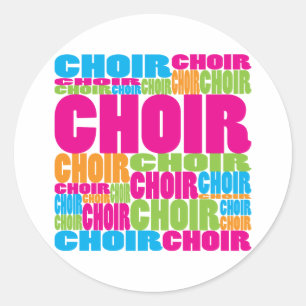 Colorful Choir Classic Round Sticker