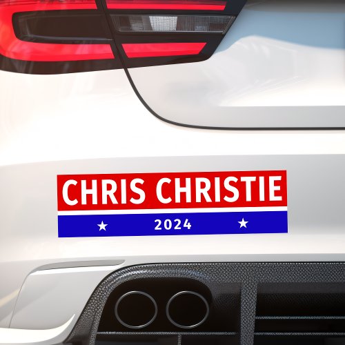 Colorful Chris Christie 2024 Election Vote Bumper Sticker