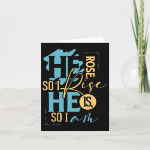 Colorful Christian Easter Resurrection He Rose Card