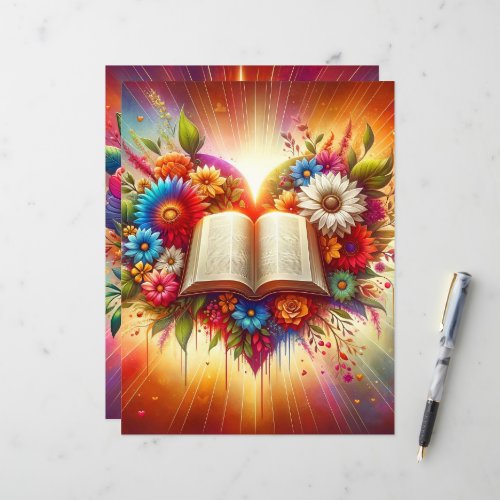 Colorful Christian Valentines Scrapbook Paper
