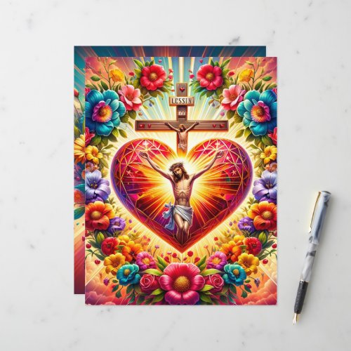 Colorful Christian Valentines Scrapbook Paper