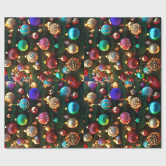 Colorful Christmas Balls Wrapping Paper
