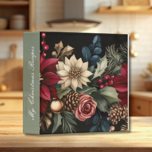 colorful christmas baubles with flowers 3 ring binder