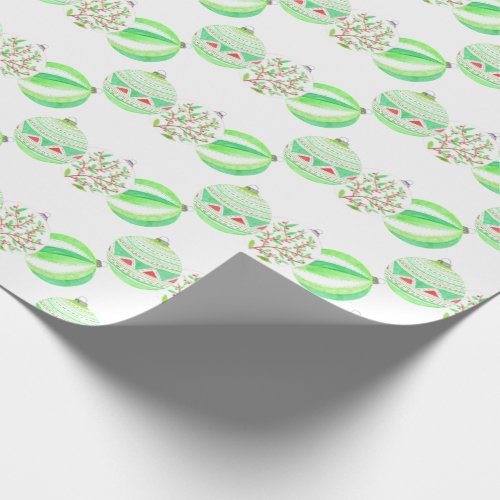 colorful Christmas baubles Wrapping Paper