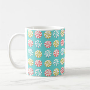 Colorful Christmas Candy Holiday Pattern Coffee Mug