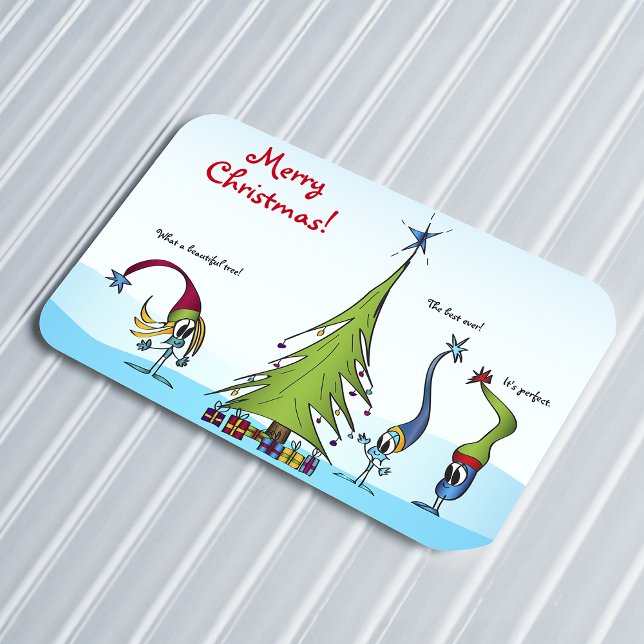 Colorful Christmas Cartoon Character Magnet (Hey! Take a look at this most excellent cartoon Christmas magnet!)