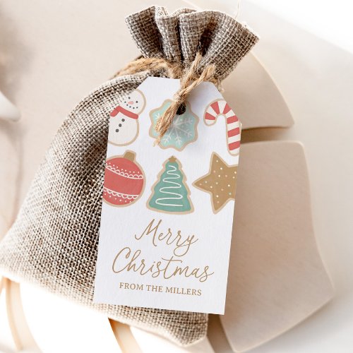 Colorful Christmas Cookie Holiday Gift Tags