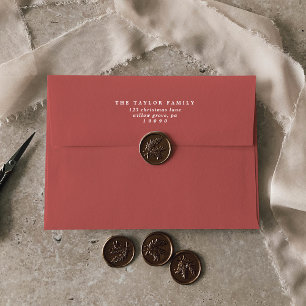 Colorful Christmas Coordinate Holiday Card Envelope