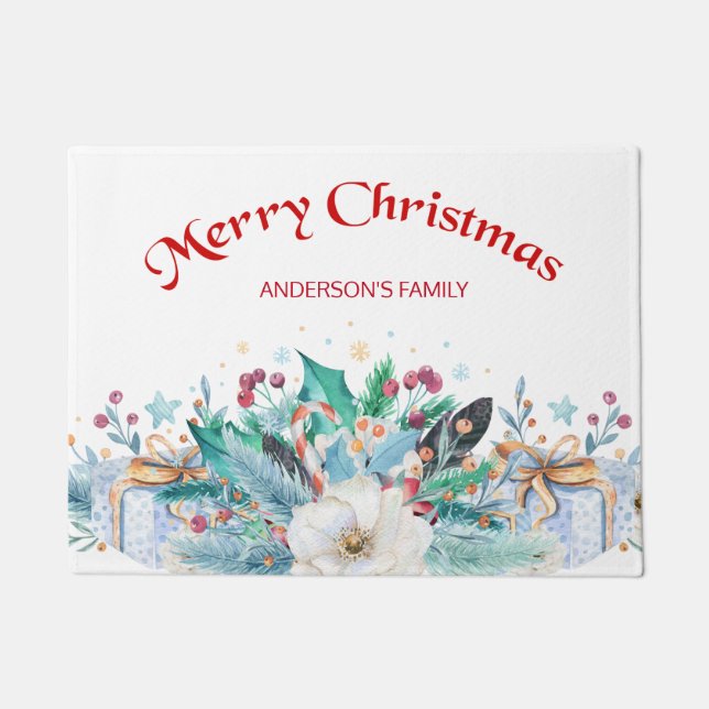 Colorful Christmas Decoration Doormat (Front)