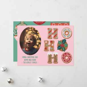 Colorful Christmas Donuts Holiday Card