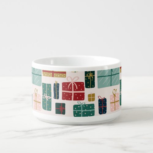 Colorful Christmas Gift Box Patterns Bowl