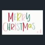 Colorful Christmas Gift Tag To From Sticker<br><div class="desc">Colorful Christmas Gift Tag To From Sticker</div>