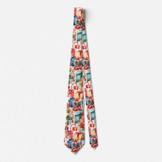 Colorful Christmas Gifts Watercolor  Pattern 