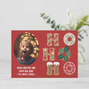 Colorful Christmas Gingerbread Holiday Card