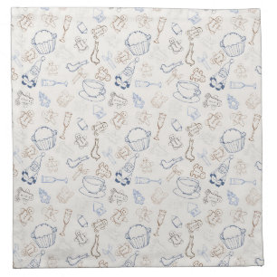 Colorful christmas Gingerbread Man and santa Cloth Napkin