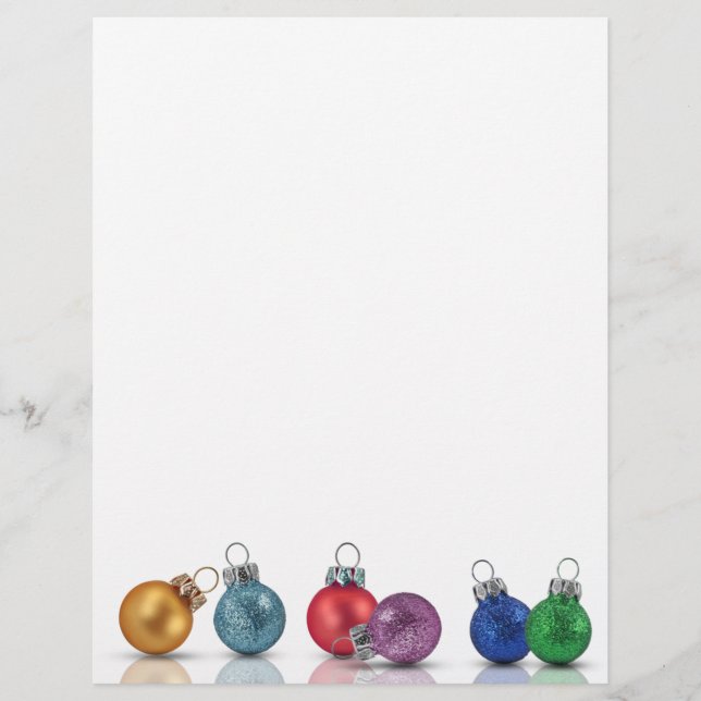 Colorful Christmas Glitter Ornaments (Front)