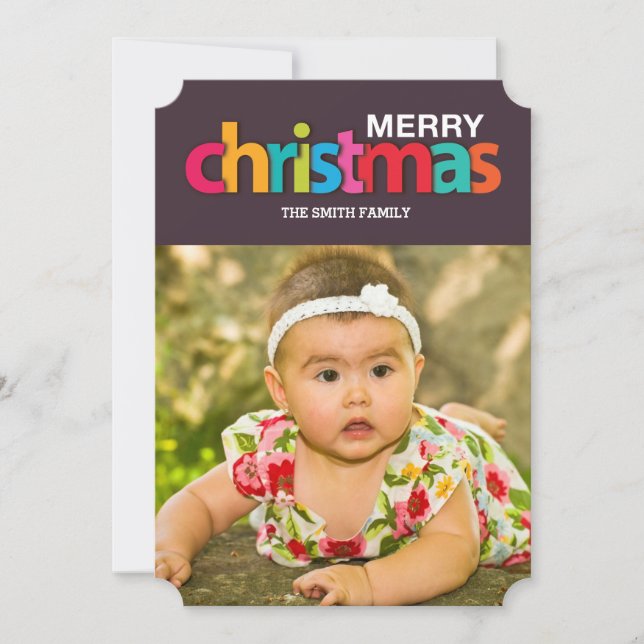 colorful christmas holiday card (Front)