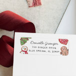 Colorful Christmas Holiday Cookie Return Address Label<br><div class="desc">Designed to match our holiday cookie exchanges invitations and accessories,  these cute return address labels feature your name and address surrounded by watercolor cookie illustrations including a Christmas tree,  snowman,  ornament and gingerbread man.</div>