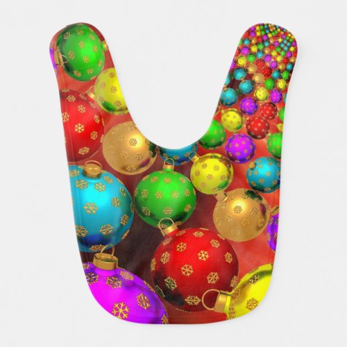 Colorful Christmas Jamboree Baby Bib