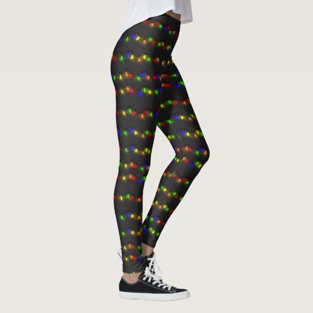 Colorful Christmas Light String  Leggings (Right)