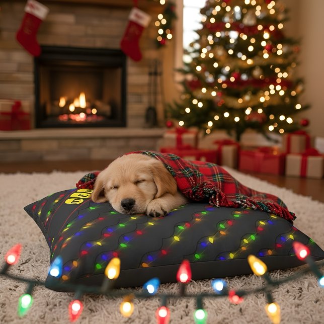 Colorful Christmas Light String  Pet Bed (Creator Uploaded)