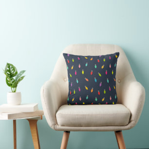Colorful Christmas lights bulbs Throw Pillow