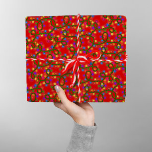  Colorful Christmas Lights Cute Fun Modern Pattern Wrapping Paper
