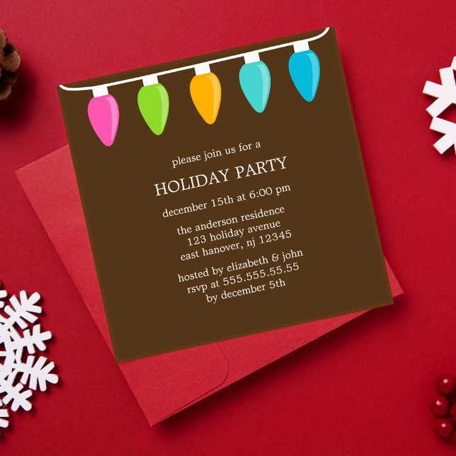 Colorful Christmas Lights Invitation (Creator Uploaded)