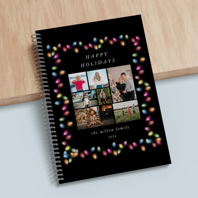 Colorful Christmas Lights Multiple Photos Notebook (Creator Uploaded)