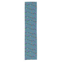 Colorful Christmas Lights On Blue