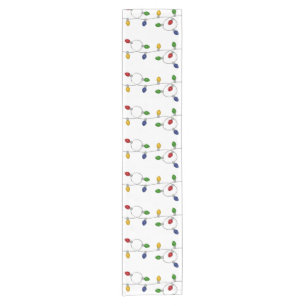 Colorful Christmas Lights Table Runner
