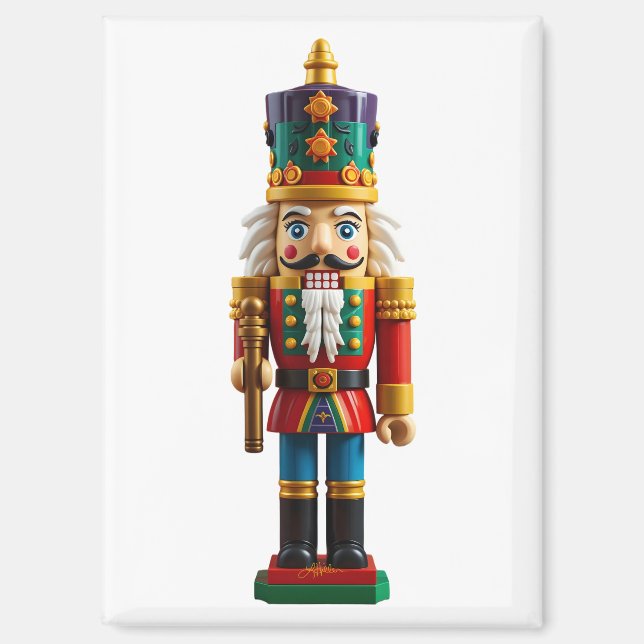 Colorful Christmas Nutcracker Toy Magnet (Front)