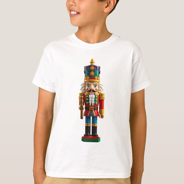 Colorful Christmas Nutcracker Toy T-Shirt (Front)