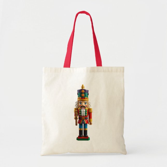 Colorful Christmas Nutcracker Toy Tote Bag (Front)