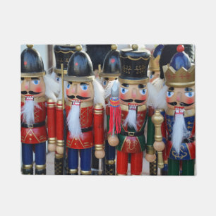 Colorful christmas nutcrackers doormat