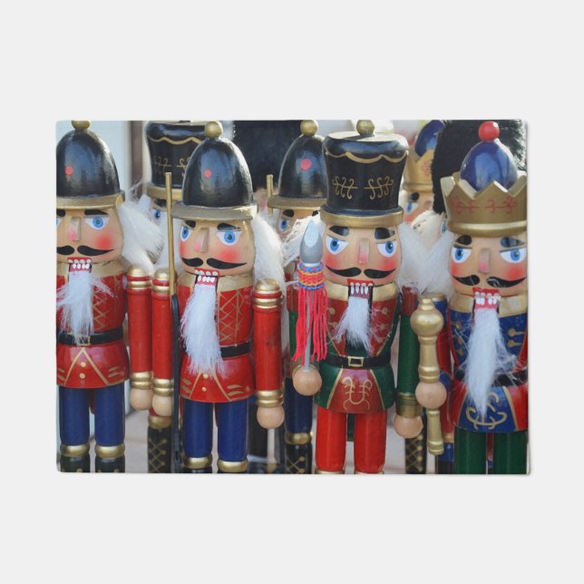 Colorful christmas nutcrackers doormat (Front)