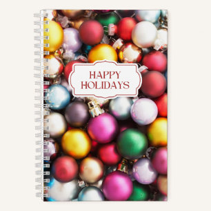 Colorful Christmas Ornament Notebook