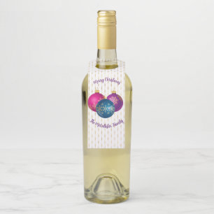 Colorful Christmas Ornaments Bottle Hanger Tag