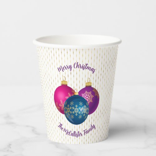 Colorful Christmas Ornaments Paper cup