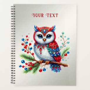 Colorful Christmas Owl Holiday Planner