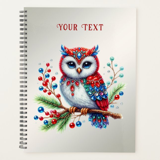 Colorful Christmas Owl Holiday Planner (Front)