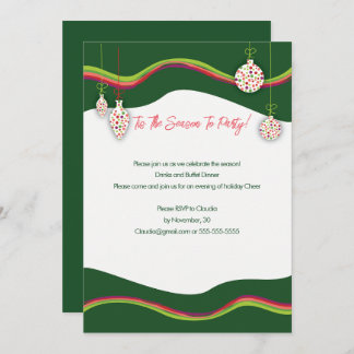 Colorful Christmas  Party invitation