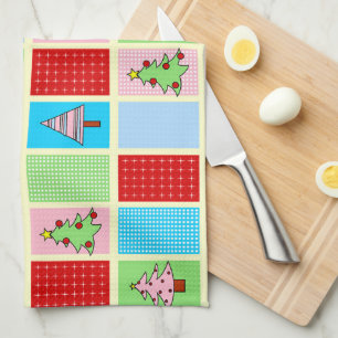 Colorful Christmas Pattern Kitchen Towel