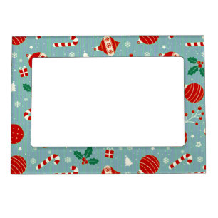 Colorful christmas pattern magnetic frame