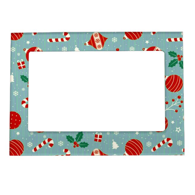 Colorful christmas pattern magnetic frame (Front)