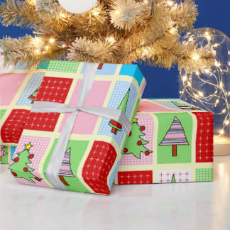 Colorful Christmas Pattern Wrapping Paper