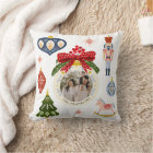 Colorful Christmas Photo Decorative Pillow
