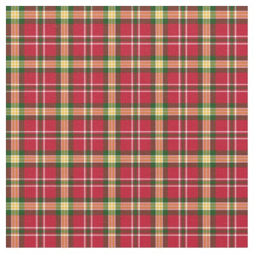 Colorful Christmas Plaid Fabric