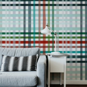 Colorful Christmas plaid Wallpaper