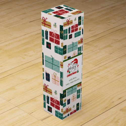 Colorful Christmas Presents Pattern Gfit Box